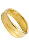 Irregular 18kt yellow gold-plated silver ring, J05221-02