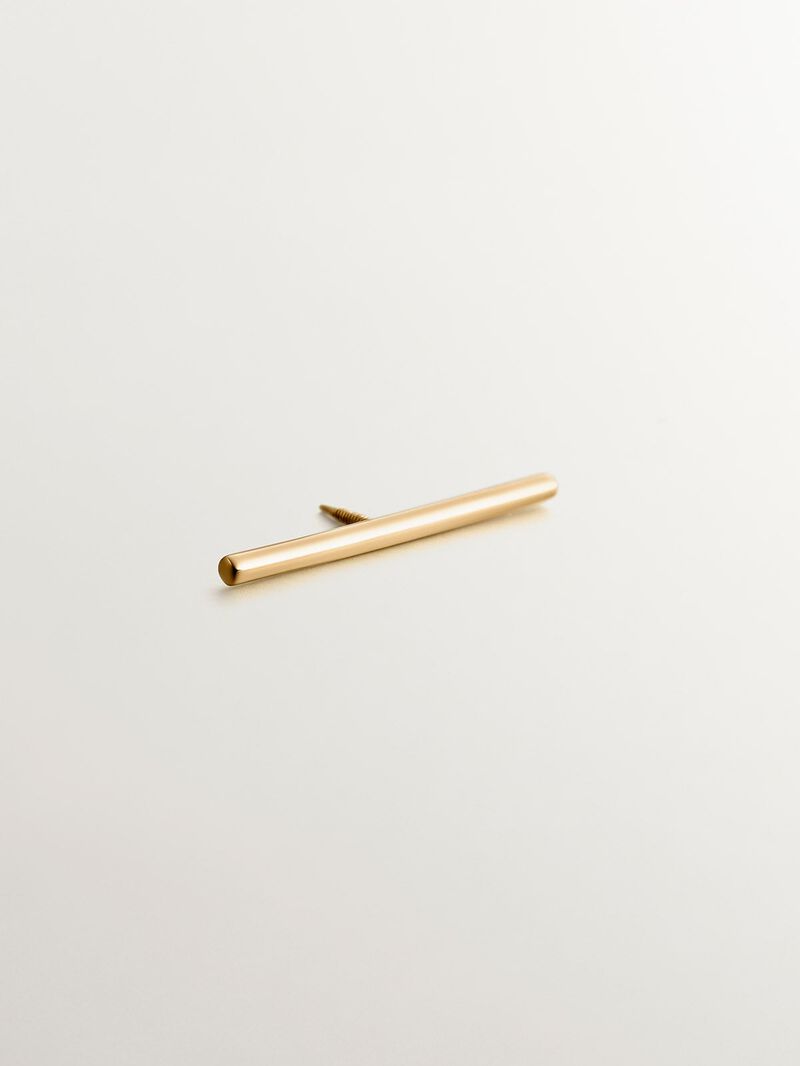 18K Yellow Gold Industrial Bar Piercing image number 4