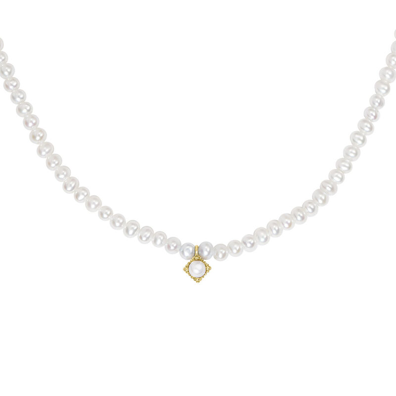 Chaîne perles pendant or 9 ct, J04892-02-WP, model