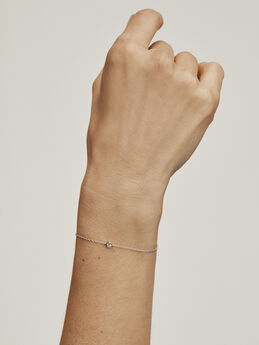 Silver bezel-set topaz bracelet  , J03437-01, mainproduct