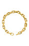 Bracelet à maille forçat en argent plaqué en or jaune 18 k, J05336-02-17