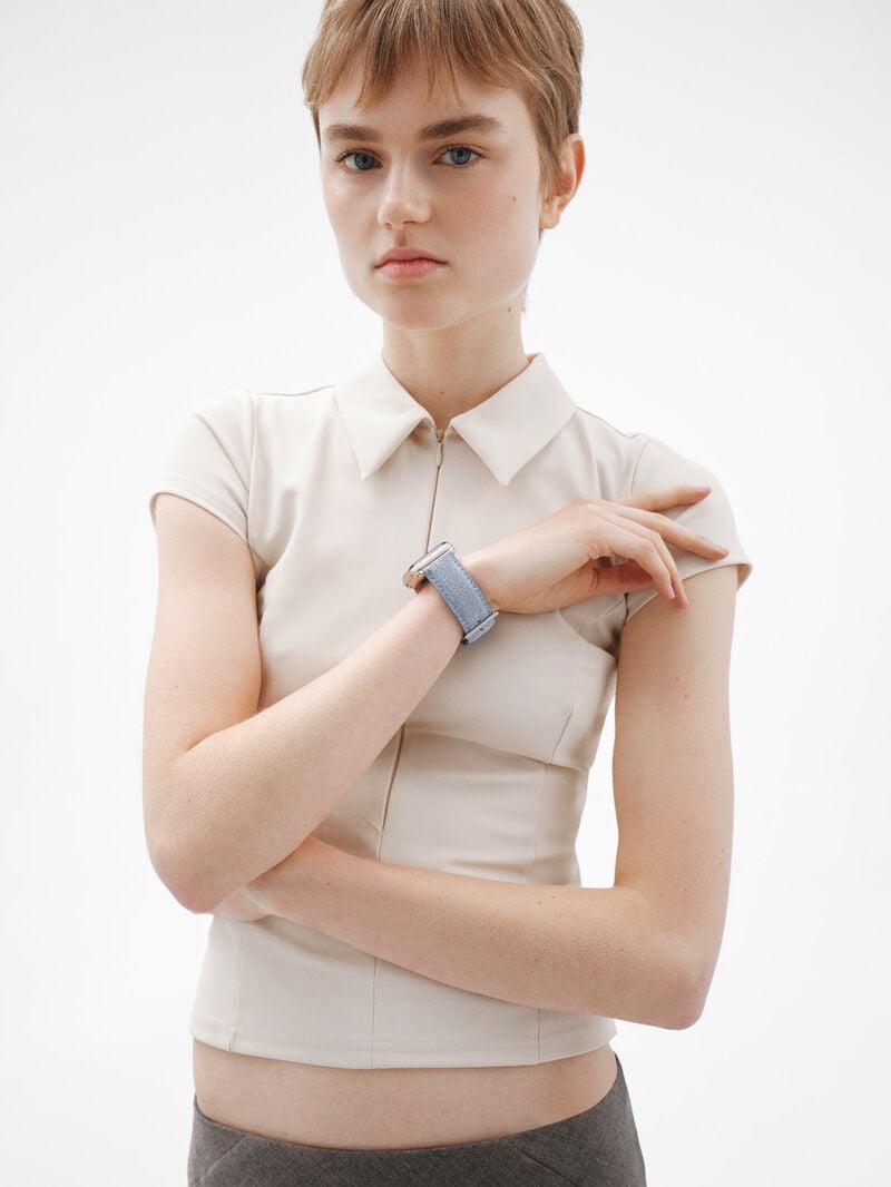 Grey leather band for Apple Watch image number 5