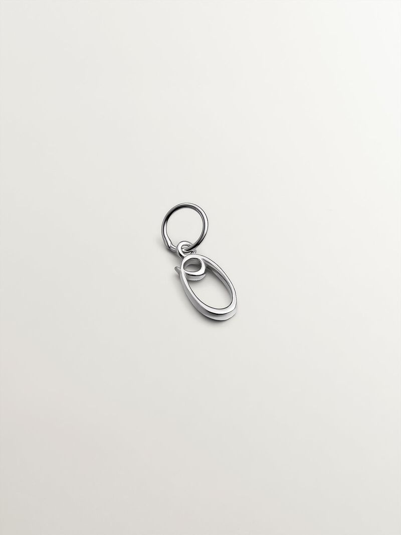 925 Silver charm with initial O image number 0