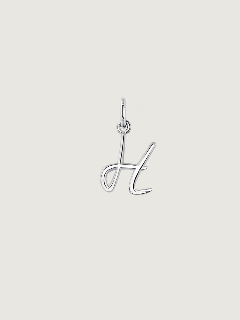 925 Silver Charm with initial H image number 0