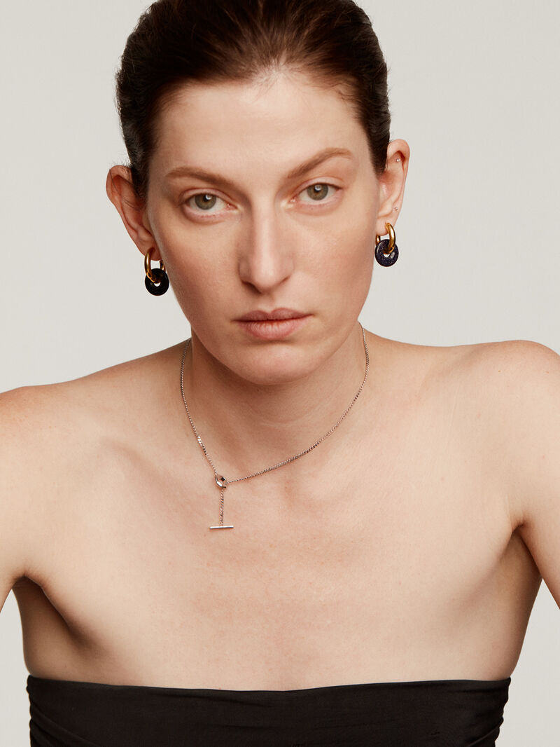 925 sterling silver chain with geometric finish image number 5