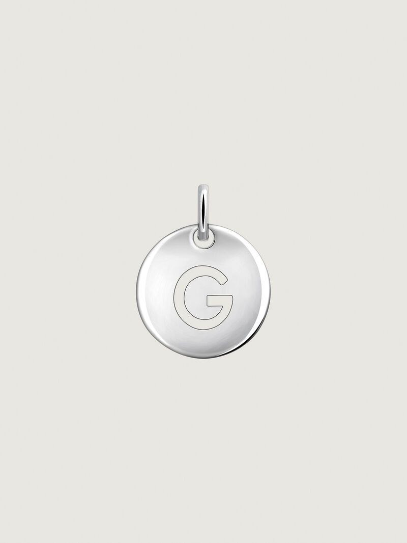 925 Silver Charm with initial G image number 0