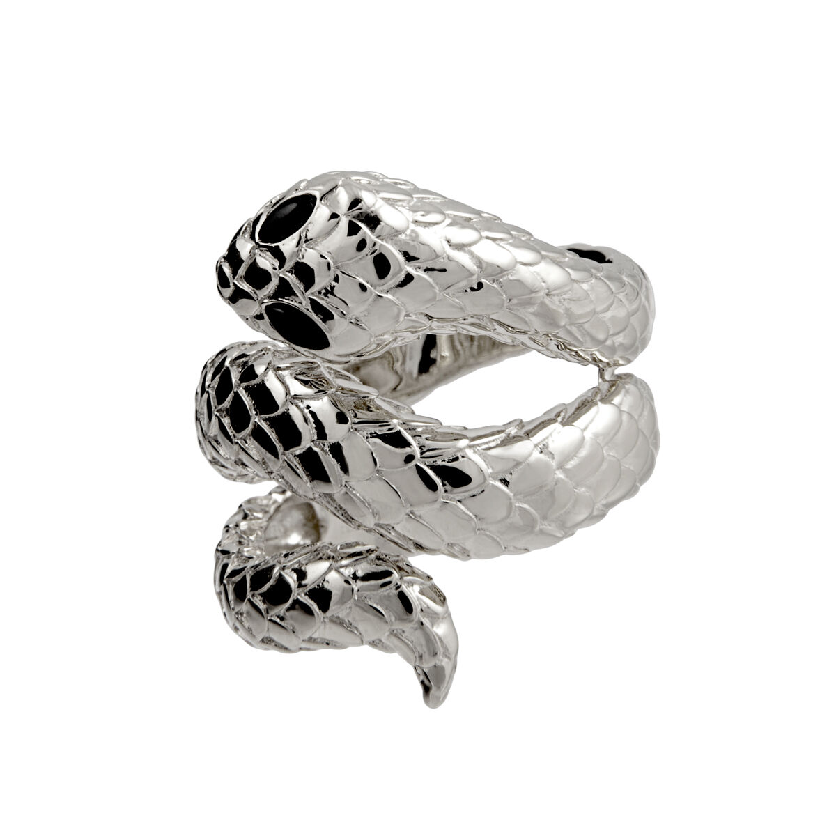 Silver open snake ring , J00305-01, hi-res