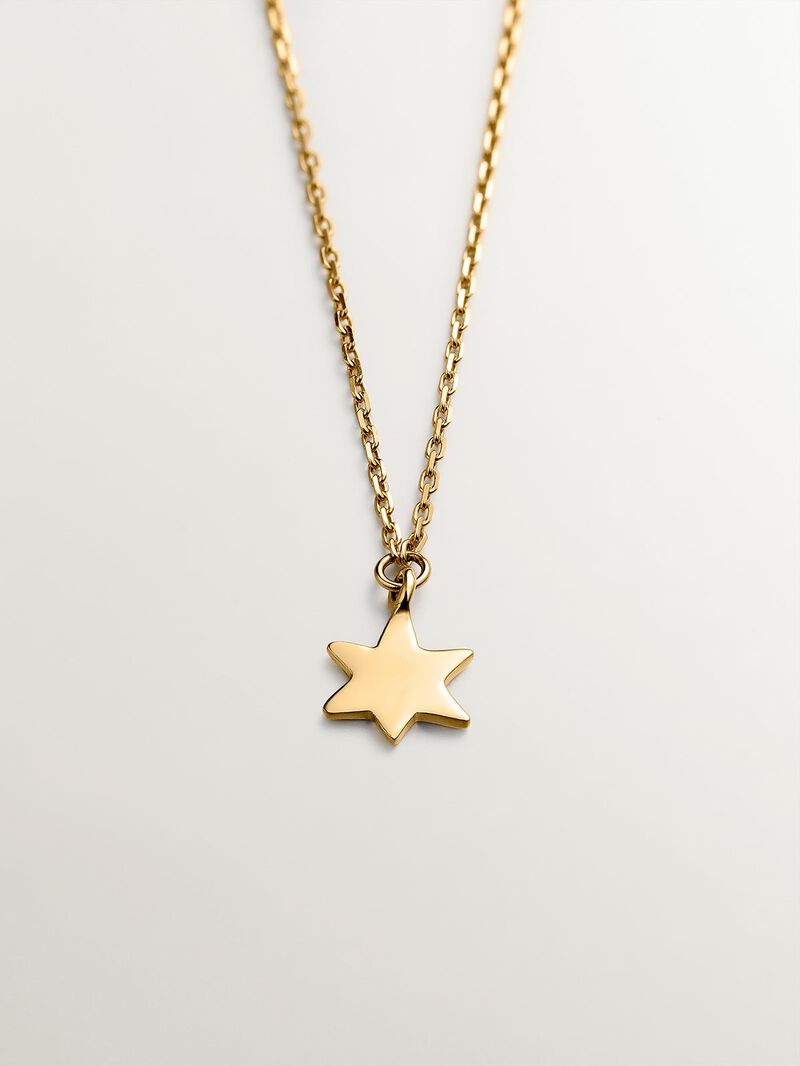 9K Yellow Gold Pendant with Star image number 0