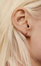 Boucle d'oreille saphir et rhodolite argent plaqué or , J04836-02-WS-RO-H