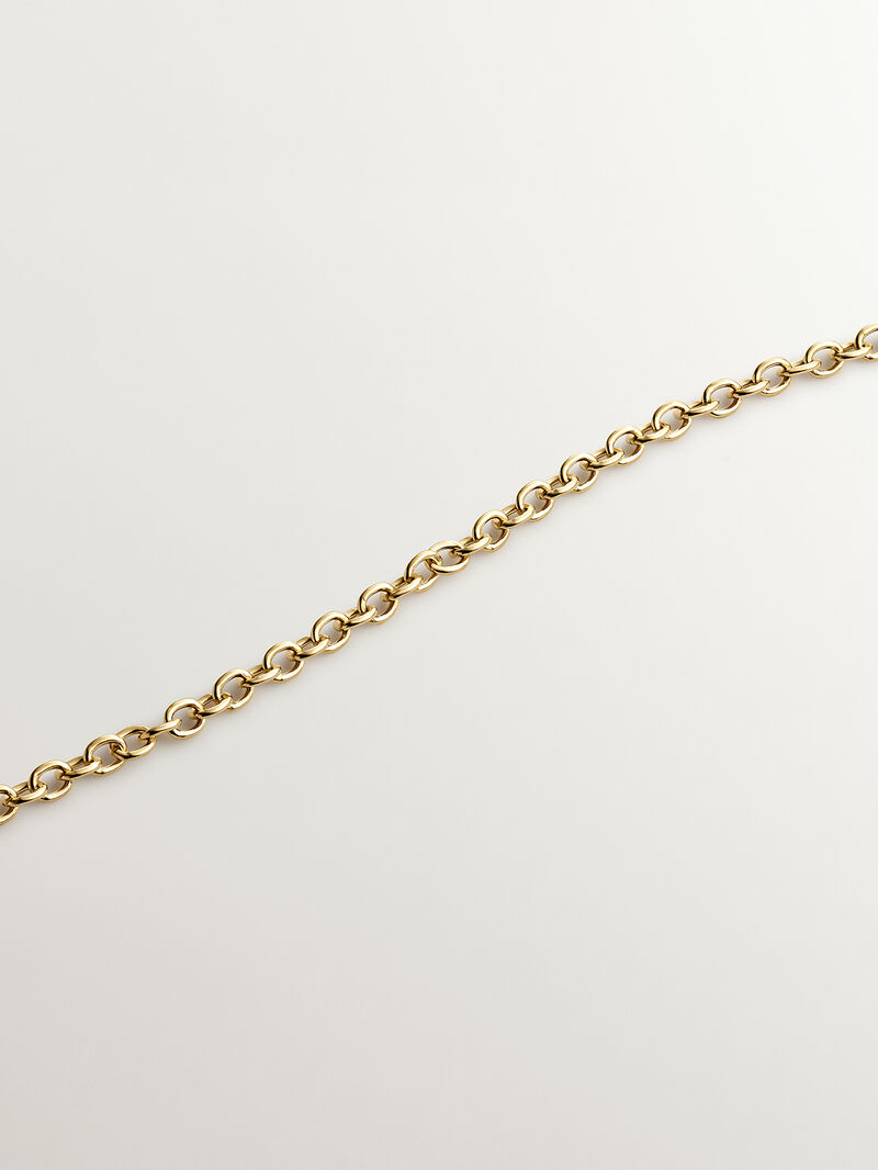 925 Silver pendant bathed in 18K yellow gold with heart and red enamel. image number 4