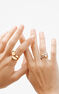 Open convex 18kt yellow gold-plated silver ring, J05225-02