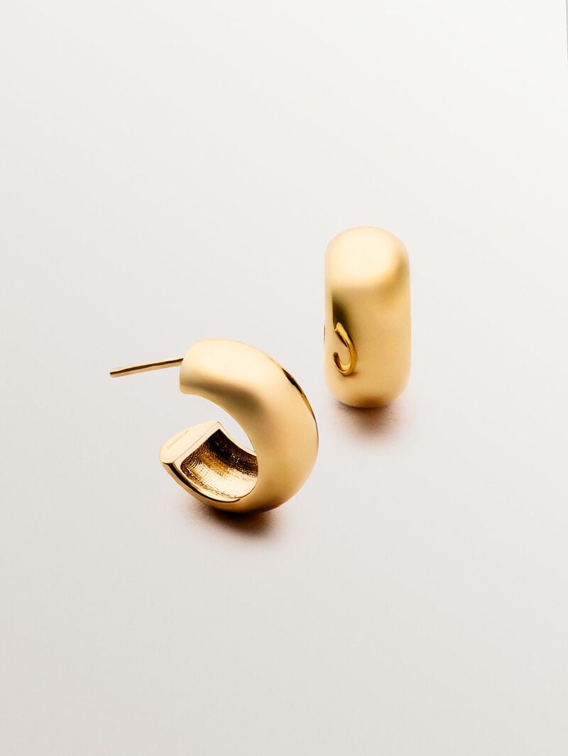 Small hoop earrings in 18K yellow gold plated 925 silver image number 2