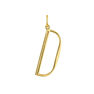 Large gold-plated silver D initial charm , J04642-02-D