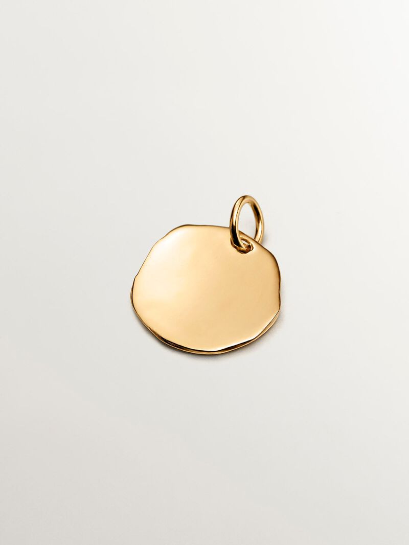 Handcrafted charm made of 925 silver, plated in 18K yellow gold with the initial C. image number 2