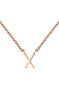 Rose gold Initial X necklace , J04382-03-X