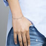 9kt white gold diamond triangle bracelet , J04500-01