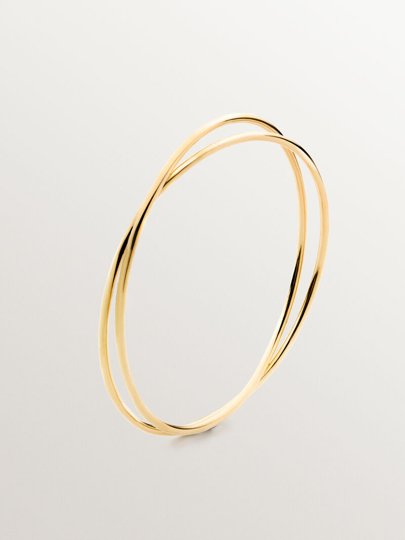Rigid weekly style bracelet in 18K yellow gold plated 925 silver. image number 0