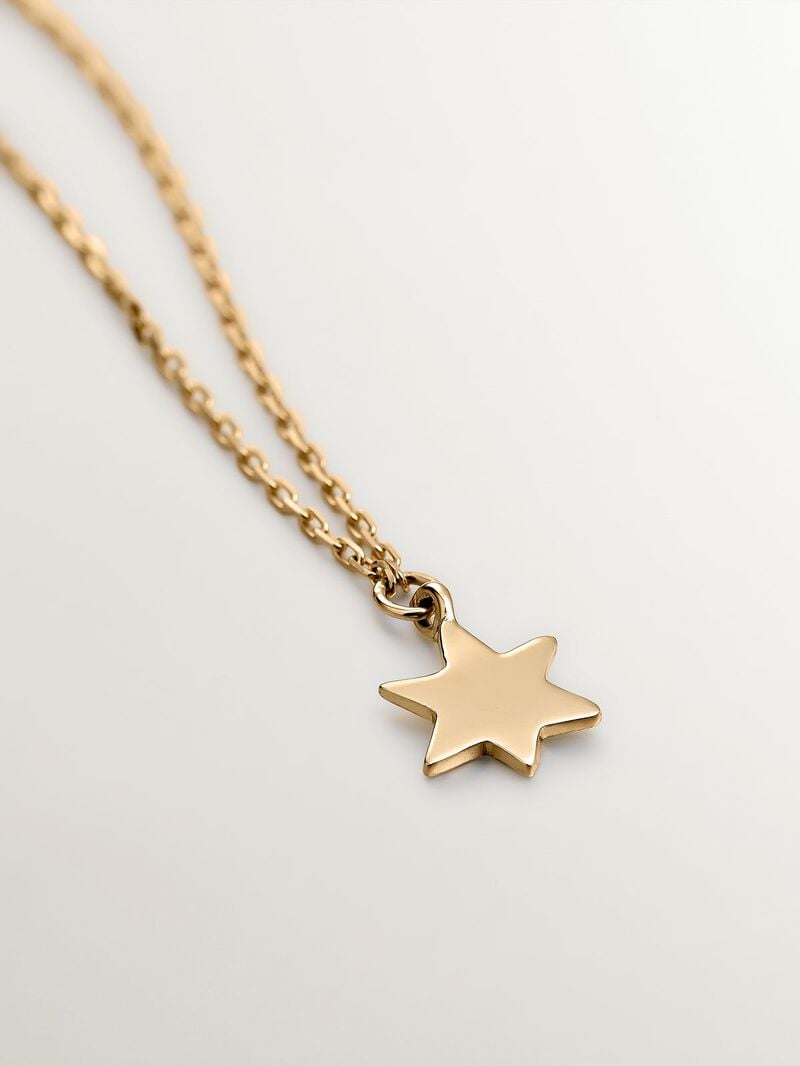 9K Yellow Gold Pendant with Star image number 2
