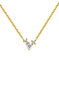 9kt gold triple diamond motif necklace, J04961-02