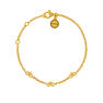 Mini gold plated stars bracelet, J01898-02