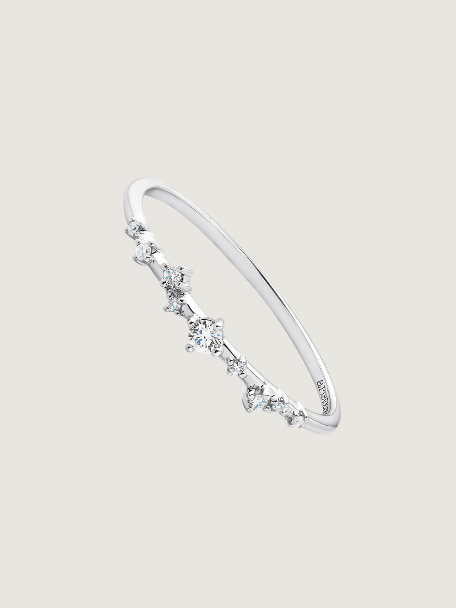 Bague en or blanc 9 K avec des diamants de 0,55 carat, J04955-01, mainproduct