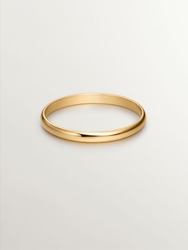 1.95mm half round yellow gold wedding band image number 1