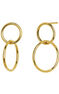 Small gold plated double hoop earrings, J03587-02