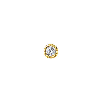 Mini boucle d'oreille piercing diamant 0.014 ct or , J04289-02-H-S,hi-res