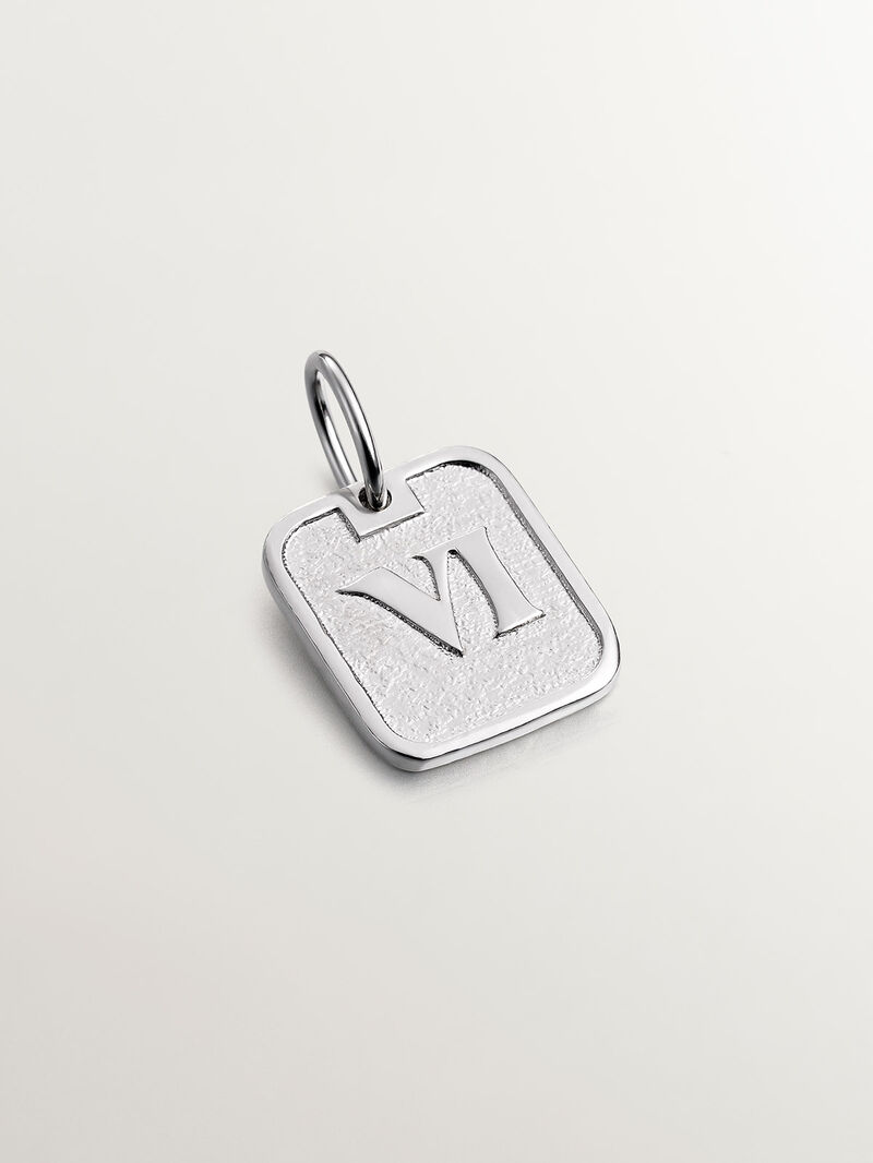 925 silver charm with number 6 image number 0