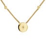 Gold plated star round motifs necklace , J04601-02