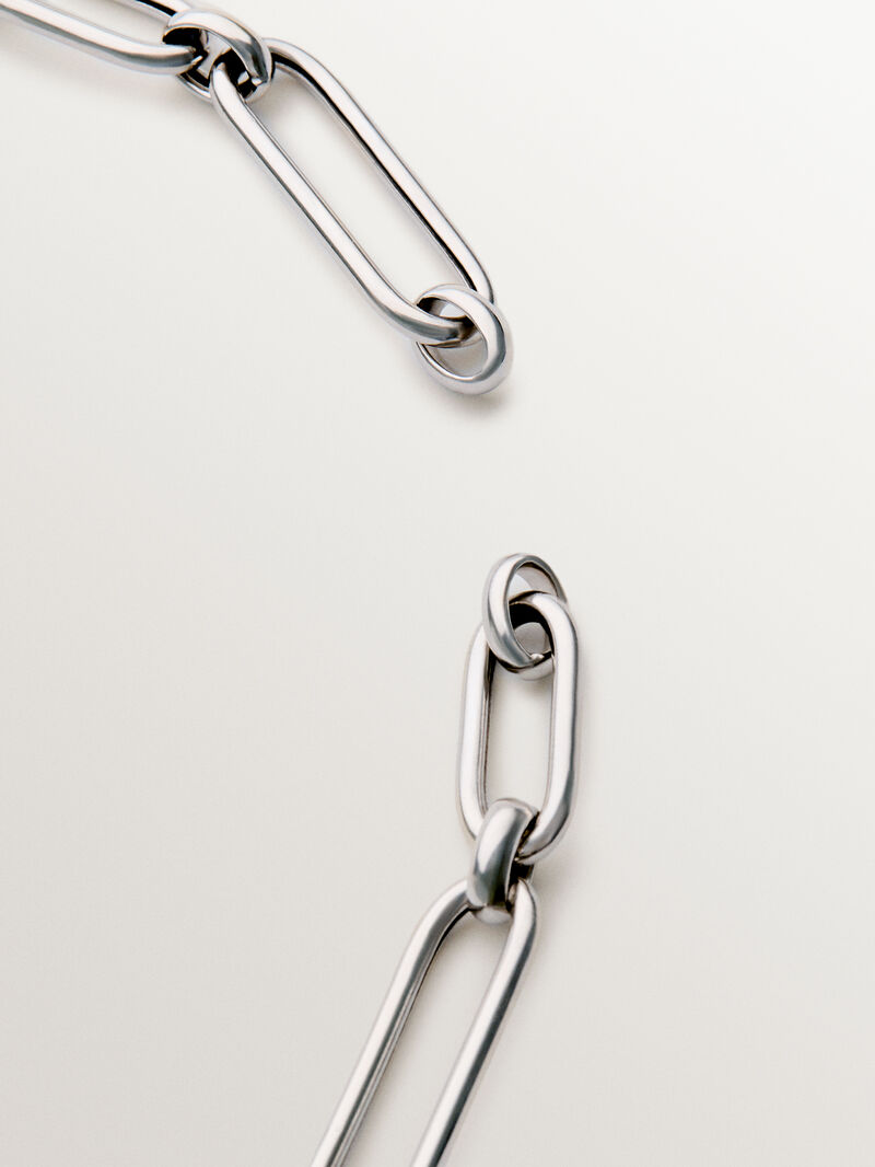 925 silver chain with rectangular links image number 6