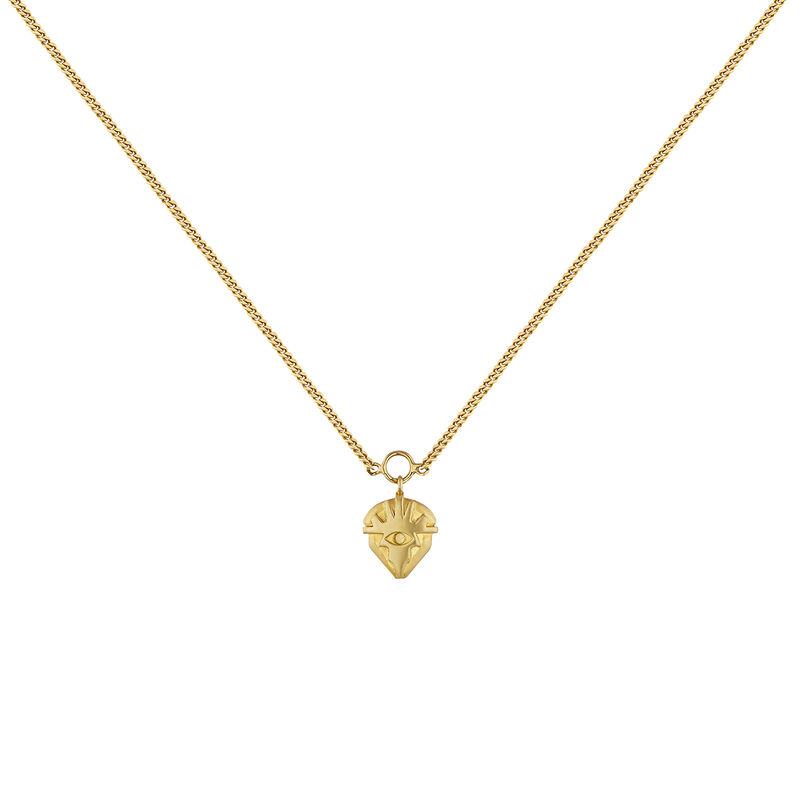Gold plated motif necklace, J04552-02, hi-res