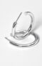 Medium silver hoop earrings , J04192-01