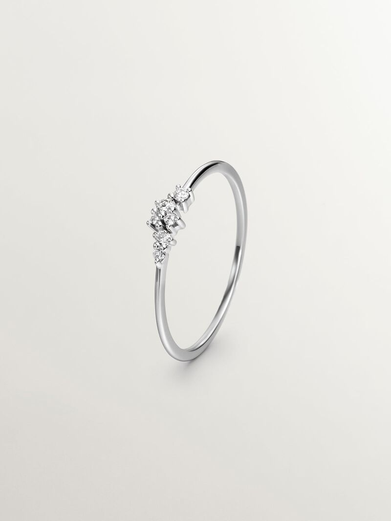 18K yellow gold ring with diamonds 0.07 cts image number 0