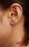 Boucle d’oreilles à l’unité à triple diamant et or blanc 9 K , J04482-01-H