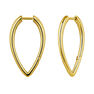 Large gold-plated silver teardrop hoop earrings , J04646-02