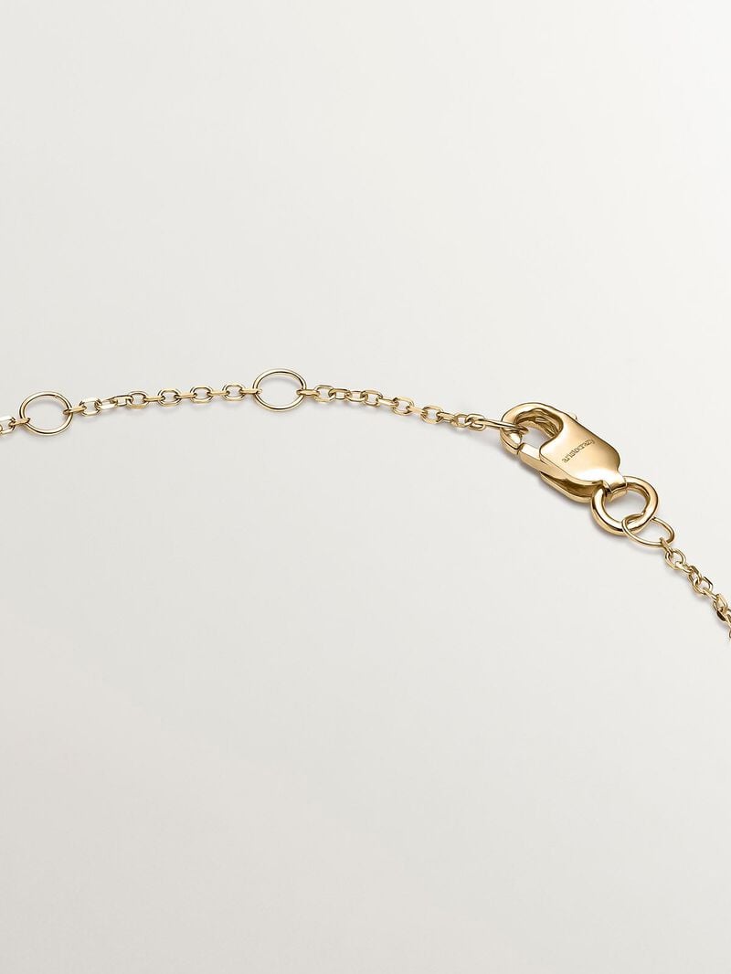 9K yellow gold bracelet with sapphire, emerald, ruby, and diamonds. image number 6