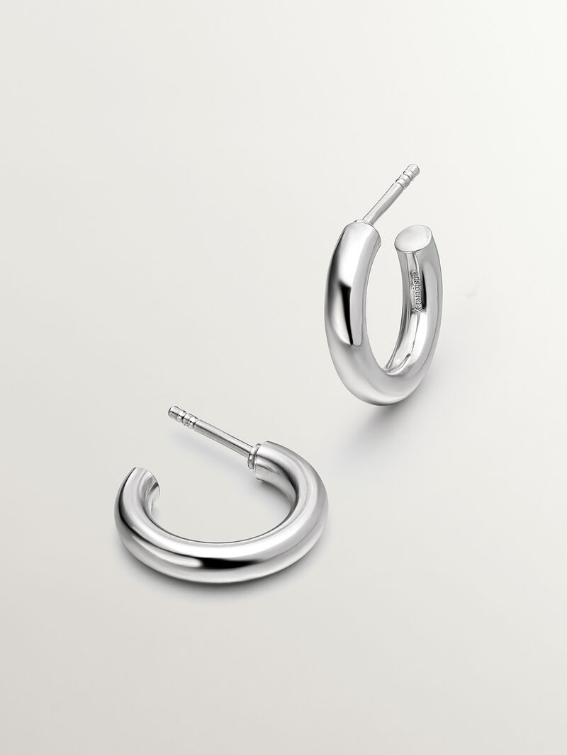 Small 925 silver hoop earrings image number 0