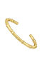 Thin rigid Bambú bracelet in 18k yellow gold-plated silver, J05393-02