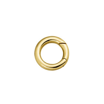 Round hinged clasp in 18k yellow gold-plated silver, J05348-02,hi-res