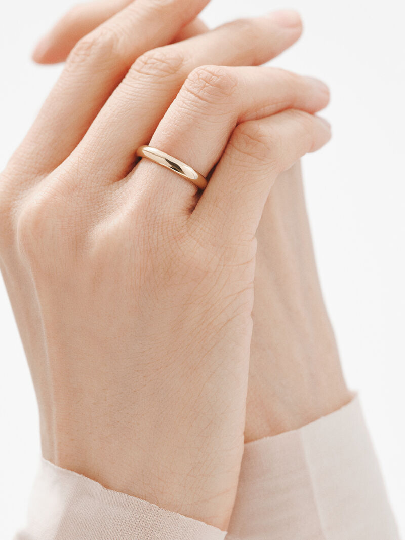 Half round 18k yellow gold ring 3.15mm image number 0