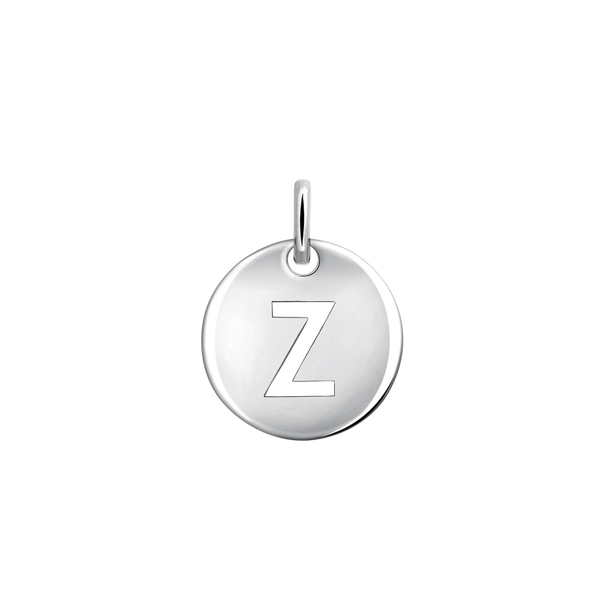 Silver Z initial medallion charm , J03455-01-Z, mainproduct