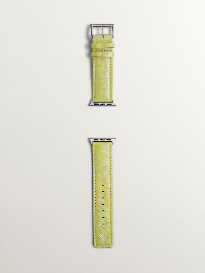 Iridescent Yellow Leather Strap for Apple Watch image number 0