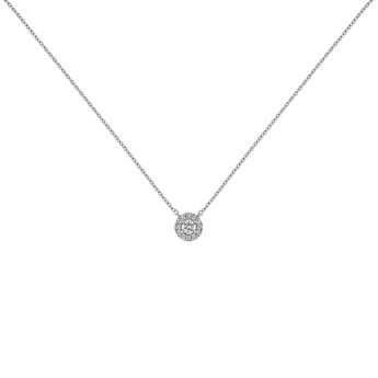 White gold necklace edging diamond 0,05 ct, J04221-01-05-05, hi-res