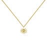 Gold plated silver eye motif necklace, J04857-02