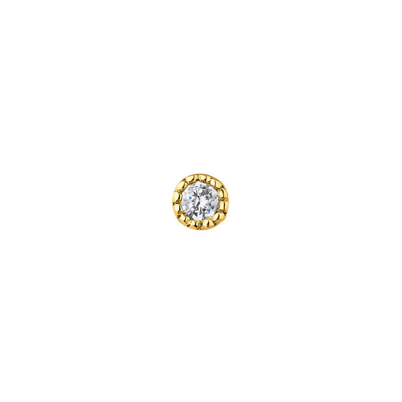 Mini diamond piercing earring 0.014 ct white gold , J04289-02-H-S, hi-res