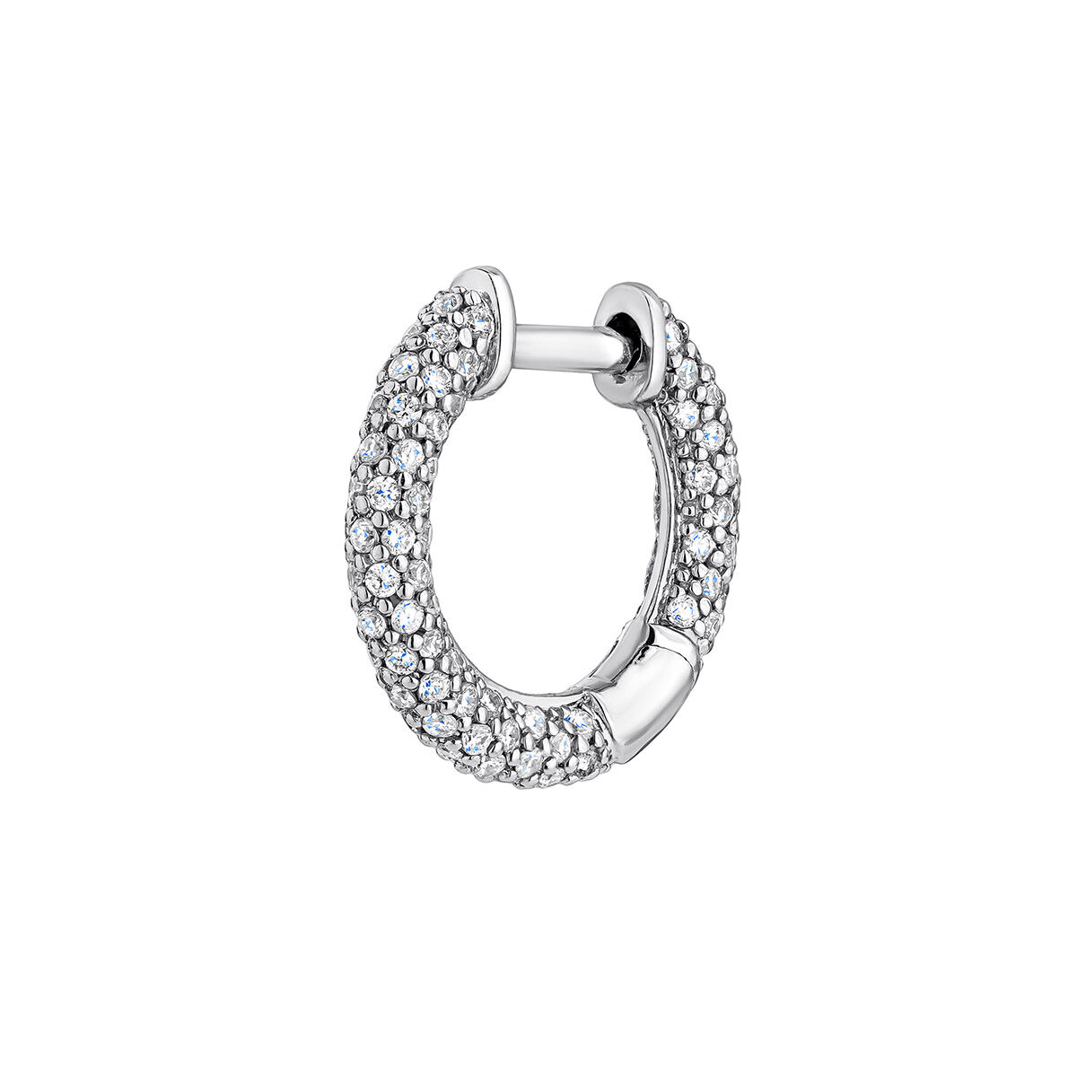 18kt white gold diamond hoop earring, J05061-01-H, hi-res