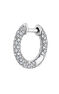 18kt white gold diamond hoop earring, J05061-01-H