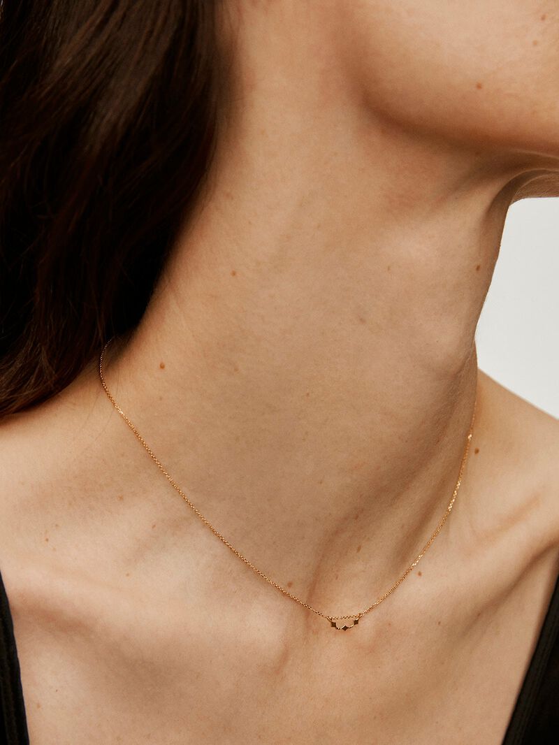 9K yellow gold pendant with rhombs image number 1