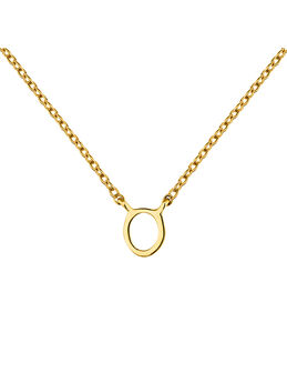 Gold Initial O necklace , J04382-02-O, mainproduct